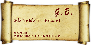 Göndör Botond névjegykártya