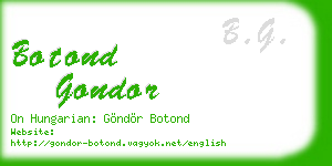 botond gondor business card